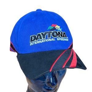 Vintage Daytona International Speedway Nascar Adjustable Strap Back Hat Cap OSFA